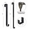 Wreath Hanger Adjustable Door Hanger Wreath Hanger for Front Door 15 to 24inch,Wreath Hook, Hold Up 20lb (Black,1 Pack)